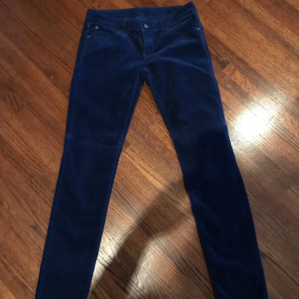 Blue velvet skinny pants!